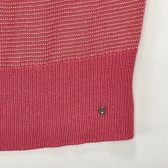 GUESS Los Angeles Womens Small Top Open Knit Coral Sweater - Picture 6 of 14